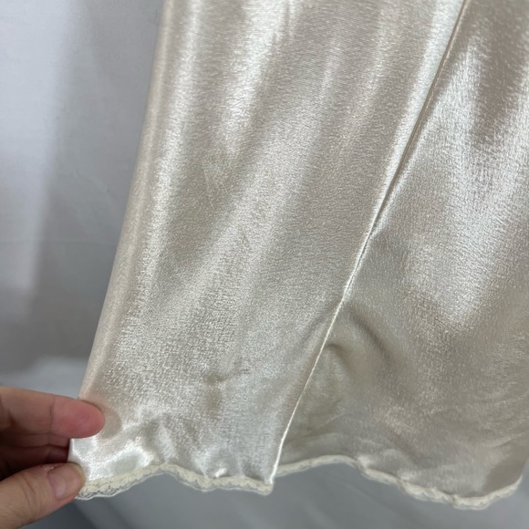 Vintage Cacique 2 Piece Lingerie Pinoir Set Nylon & Satin Bridal Set Beaded Lace - Picture 12 of 12
